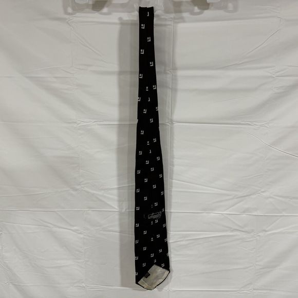 Alessandro Originals Neck Tie Geometric Pattern Brown Vintage - Picture 13 of 13